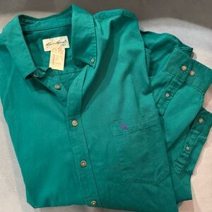 Vintage Teal/Turquoise Button-up 100% cotton